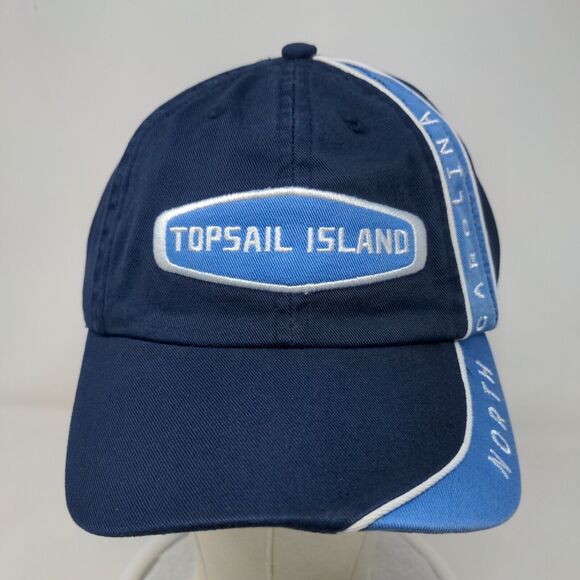 Topsail Island North Carolina Strapback Hat Blue OSFA Adjustable Embroidered - Picture 2 of 7